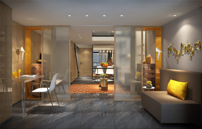 现代小客厅 卧室 办公